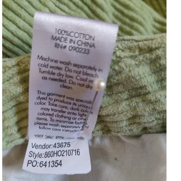 Pacsun corduroy pants jeans pistachio 26 90s boyfriend fit - Picture 10 of 10